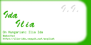 ida ilia business card